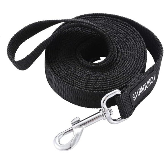 Durable Nylon 10ft Dog Training Leash 1 Wide (Black)