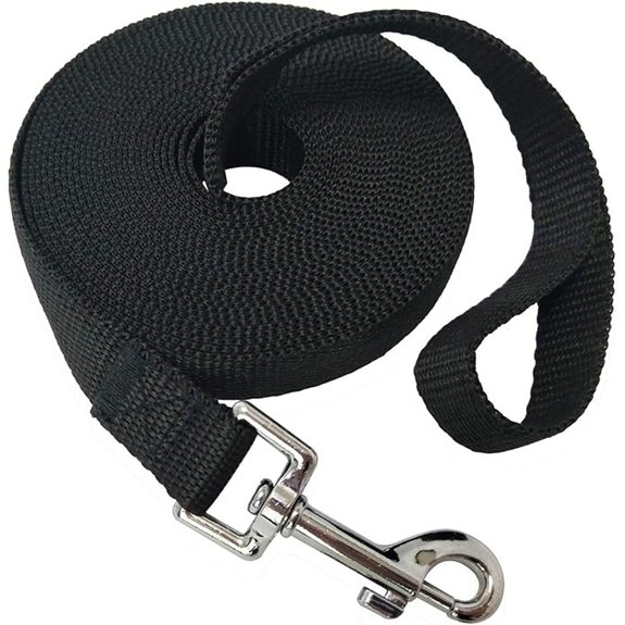 Nylon Dog Leash 20ft – Black Small to Large Dogs