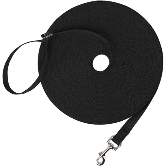 Hi Kiss Dog Training Leash 30ft Black