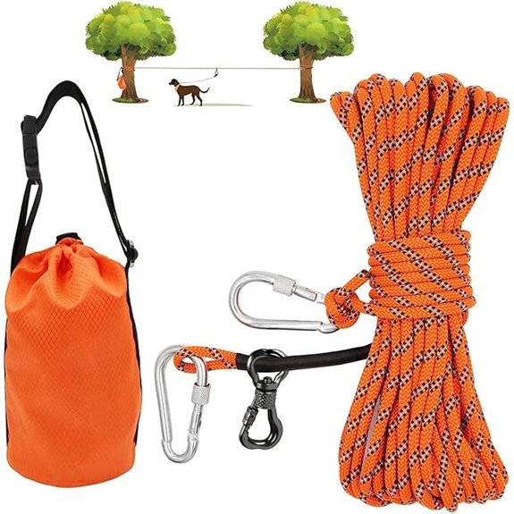 XiaZ 50ft Dog Tie Out Cable for Camping