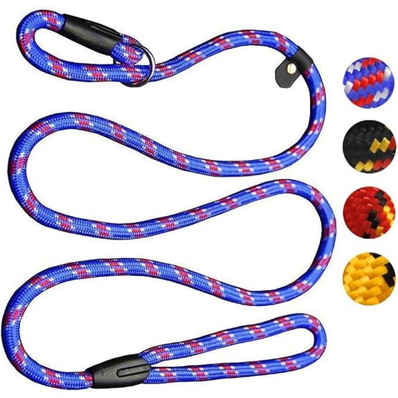 Dog Rope Leash 5 FT Pet Slip Lead Dog Training Leash for 10-80 lb