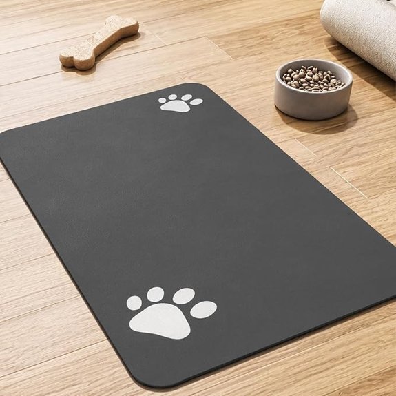 PADOOR Absorbent Pet Feeding Mat – Easy Clean