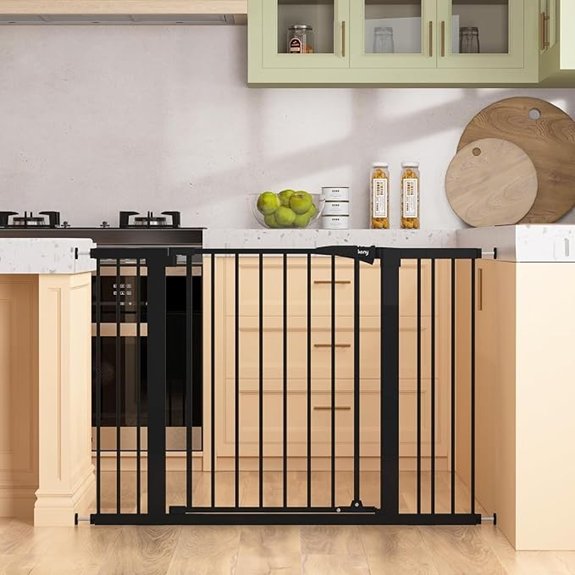 keny 29.7-46 Baby Gate for Stairs Auto Close Dog Gates for Doorways