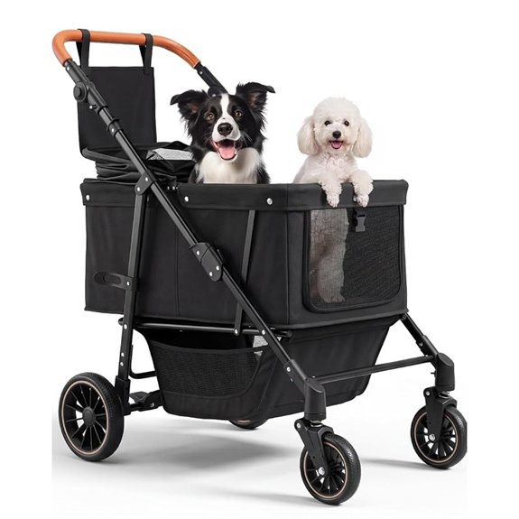 Dog Stroller for Medium & Large Dogs Adjustable & Foldable