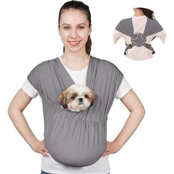 Supet Dog Sling Carrier for Small Pet Adjustable Hands Free Front Backpack
