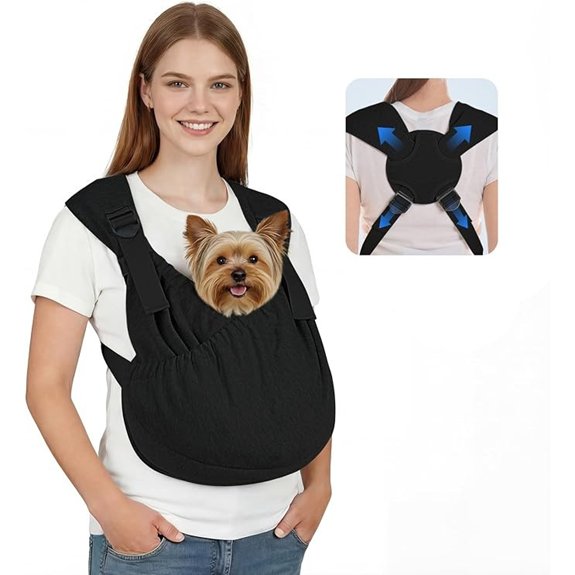 Supet Dog Sling Carrier for Pets Adjustable Hands Free Front Chest Pouch