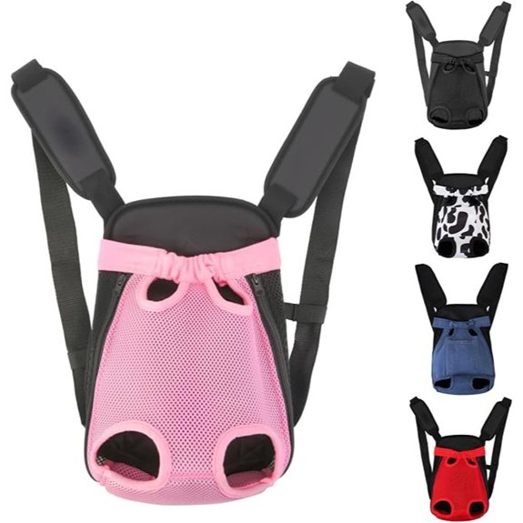 Inspack Adjustable Pet Backpack Carrier for Dogs and Cats (Pink)