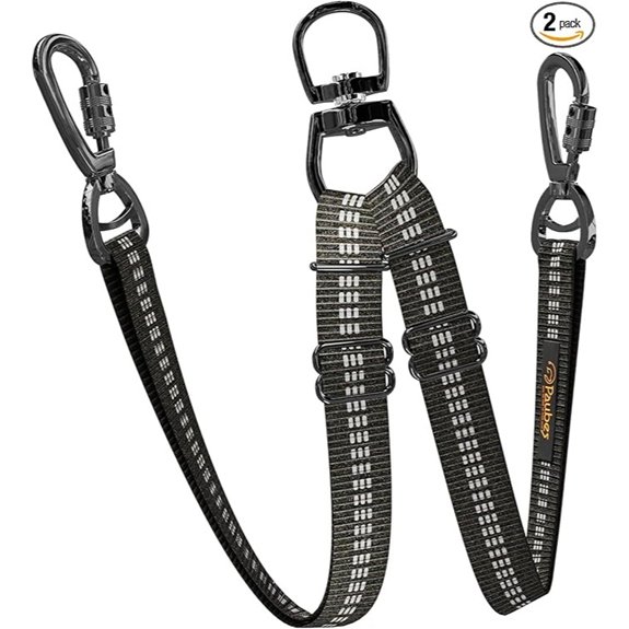 Double Dog Leash – Adjustable Reflective Non‑Tangle Heavy‑Duty