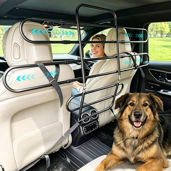 Snagle Paw Adjustable Dog Car Barrier for SUVs (Black)