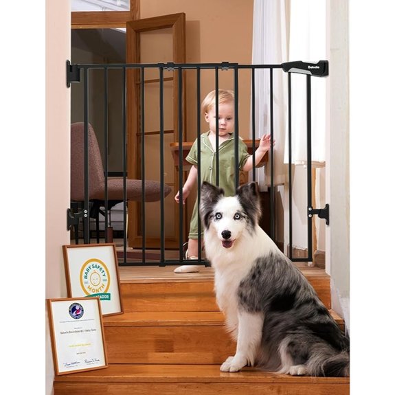 Babelio No Bottom Bar Baby Gate 28 H x 26-43 W Black