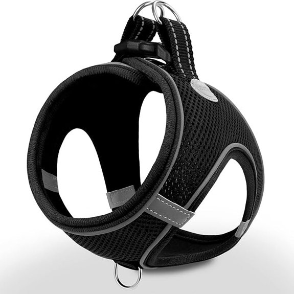 Joytale Step-in Dog Harness Soft Breathable Mesh Black M