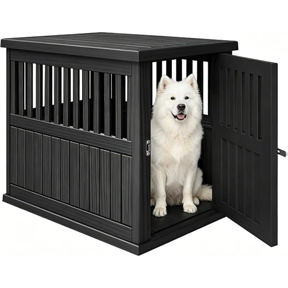 Bifanuo 40 Dog Crate & End Table (Black)