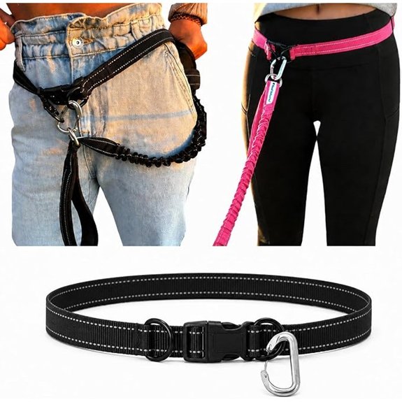 Shed Defender Hands-Free Dog Leash Belt (Black)