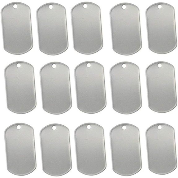 Tinsow 100pcs Blank Stainless Steel Dog Tags