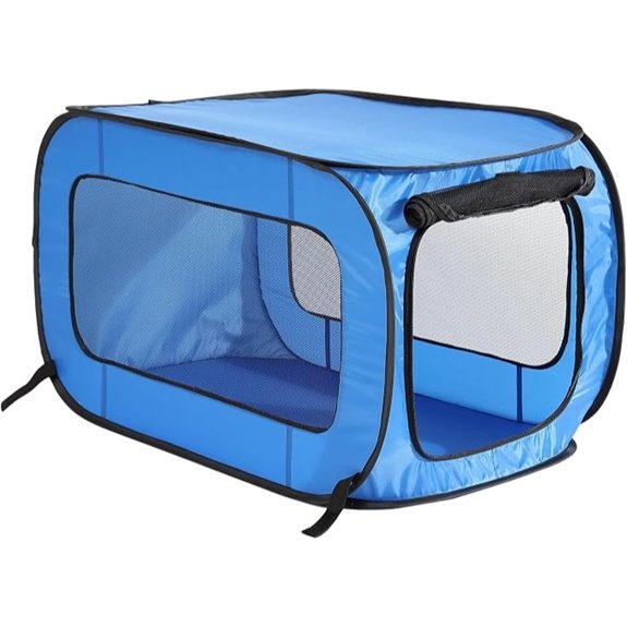 Portable Collapsible Pop Up Kennel 32.5L x 19.5W x 19.5H Blue