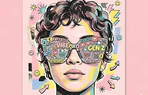 Digital cybersecurity concept showing a person's face overlaid with circuit board patterns, a padlock, and cyber protection icons