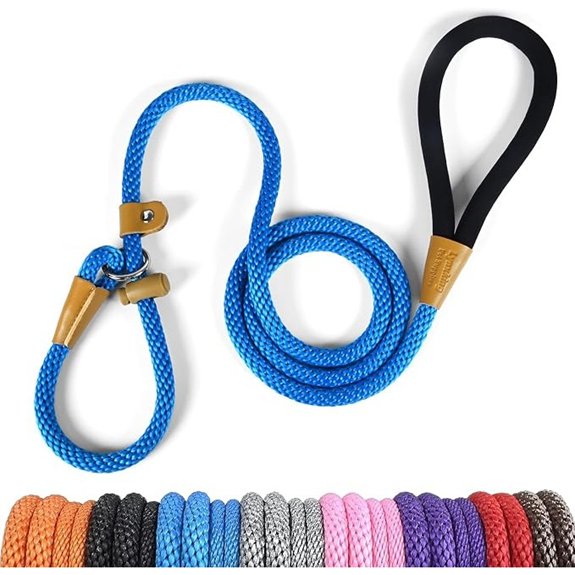 lynxking Dog Leash Slip Lead Braided Padded Loop Leash 5ft 6ft 8ft