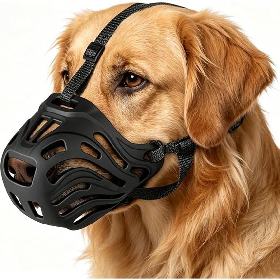 Dog Muzzle Soft Breathable Dog Muzzles Suitable Dogs for Prevents Biting