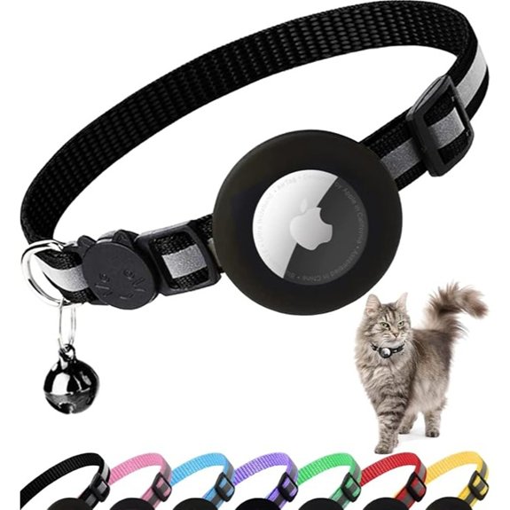 Airtag Cat Collar Breakaway Reflective Collar with Air Tag Holder