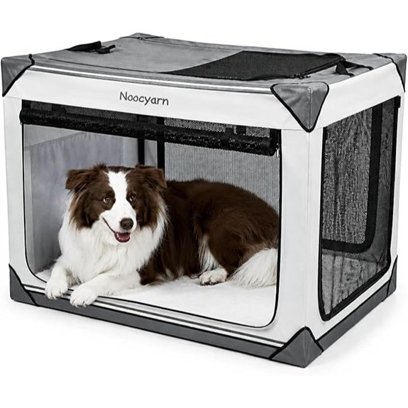 Collapsible Soft Dog Crate 36 with 4-Door Mesh