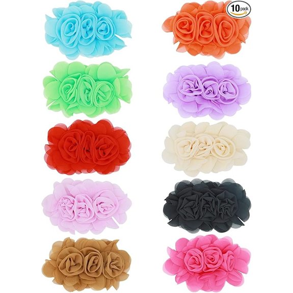 10pcs Multi-Color Pet Bow Tie Collar Set