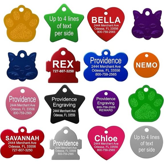 Providence Engraving Custom Engraved Aluminum Pet Tags Cat & Dog ID Tags