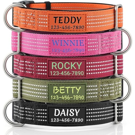 Personalized Dog Collars with Name & Phone Number Neoprene Padded