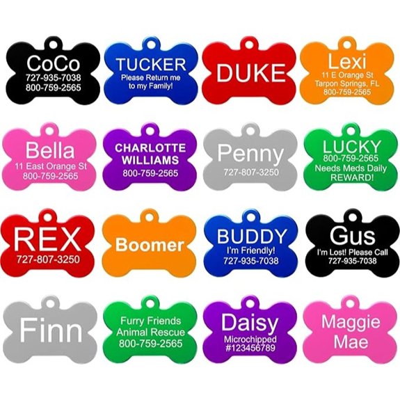 Providence Engraving Custom Engraved Aluminum Pet Tags Cat & Dog ID Tags