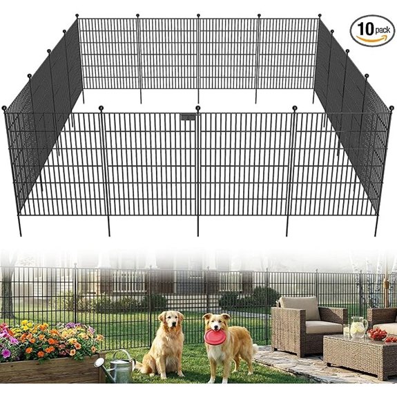 10 Panel No Dig Decorative Garden with Gate 32 H x 24.2'L