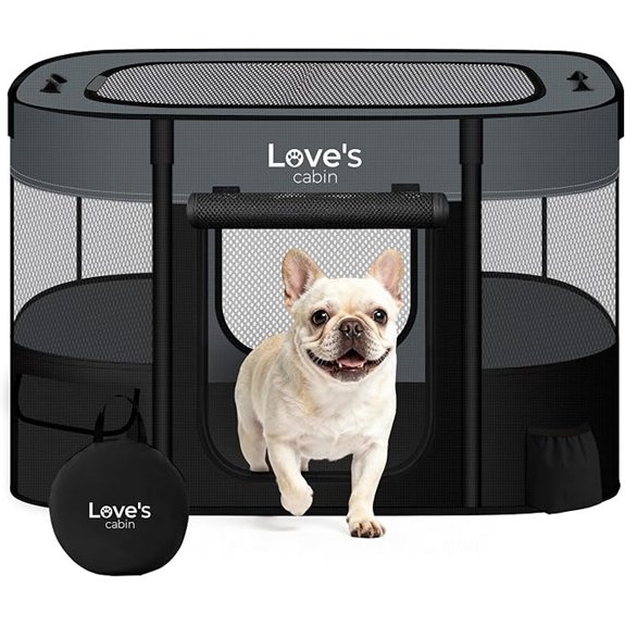 Love's Cabin Portable Pet Playpen (S Grey)