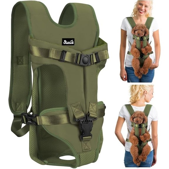 Lukovee Dog Backpack Carrier Hands Free Front Carrier for Small Dogs M