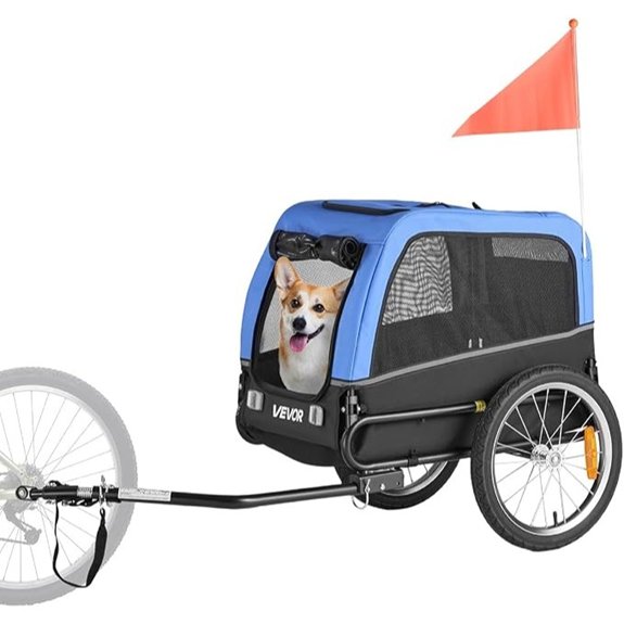 VEVOR Dog Bike Trailer Supports up to 66 lbs Pet Cart Bicycle Carrier