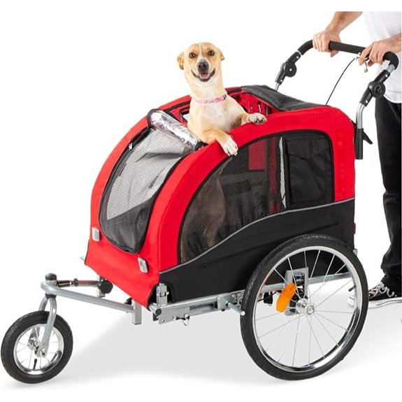 Best Choice 2-in-1 Dog Bike Trailer 66lb Capacity
