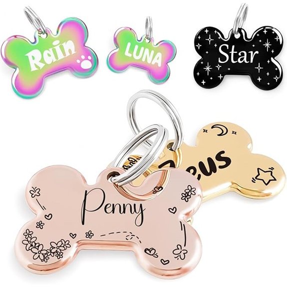 Personalized Dog Tag Art Design – Stainless Steel Engraving (Bone)