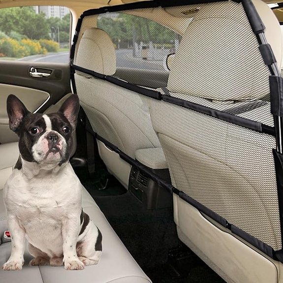 Dog Car Barrier 50 Wide Divider with Mesh Net