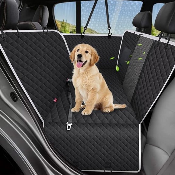 Meolsaek Dog Car Seat Cover Mesh Window Hammock Back Seat Cover for Dogs