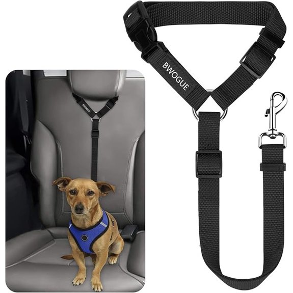 BWOGUE Dog Seat Belt for Car Headrest Restraint Safety Lead Dogs Cats