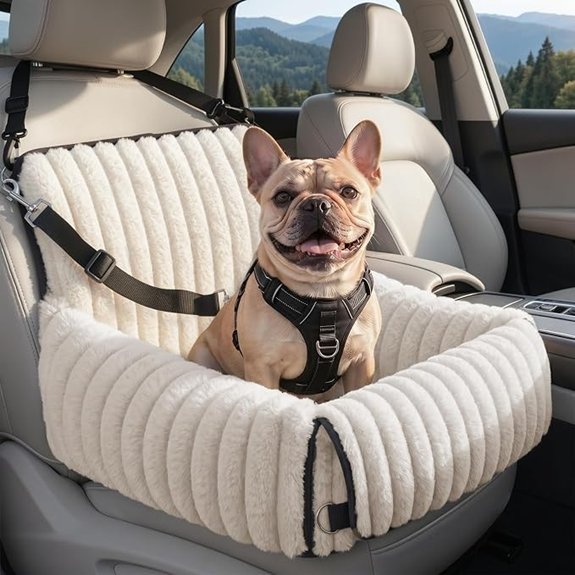 MIXJOY 6-in-1 Dog Car Seat for Small/Medium Dogs up to 23 lbs Beige