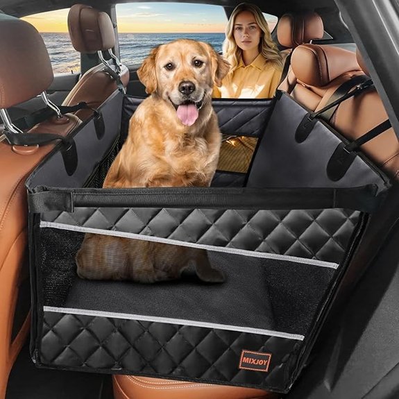 MIXJOY Dog Car Seat with Hammock & Storage Pocket