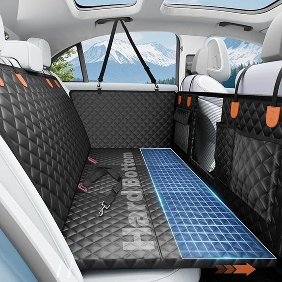 Dog Car Seat Cover for Back Seat Hard Bottom Hammock Hold 400lbs For Cars