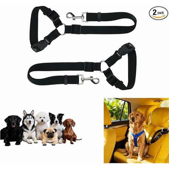 2-in-1 Car Seat Belt Harness for Dogs (2-Pack)