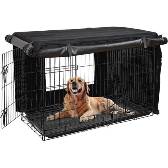Honest Outfitters 42 Dog Crate Cover with Doors Pockets Mesh Window
