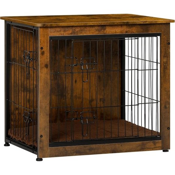 DWANTON 27 Dog Crate Furniture Dog Kennel Indoor with Waterproof Cushion