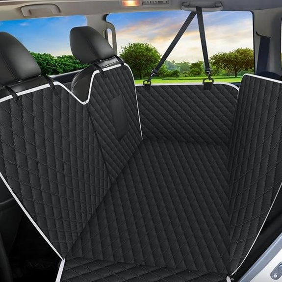 Meolsaek Back Seat Cover for Dogs,Zipper Hammock Car Seat Protector(Black)