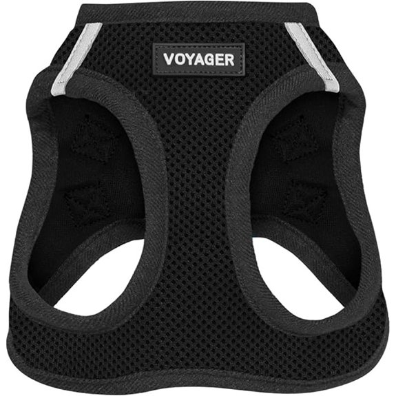 Voyager Step-in Air Dog Vest Harness - Black Medium
