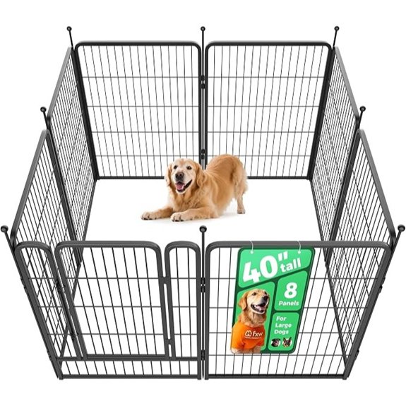 FXW Rollick Dog Playpen Indoor Yard & RV Camping 40H 8 Panels