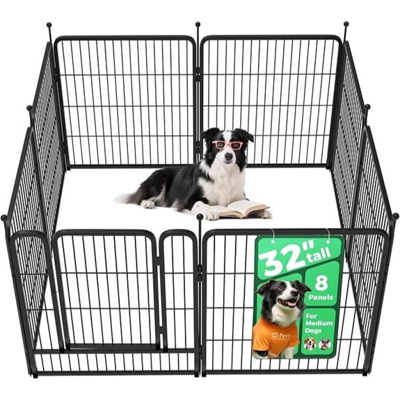 FXW Rollick Dog Playpen Indoor Yard & RV Camping 32 H 8 Panels