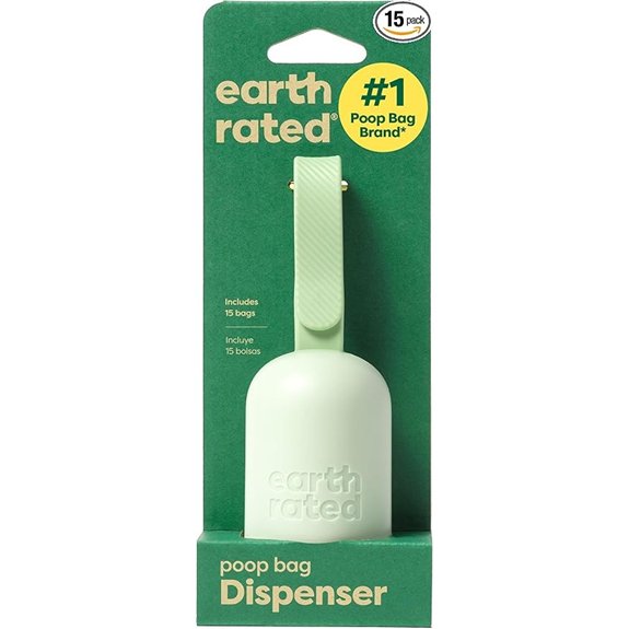 Earth Rated Dog Poop Bag Holder & Leash Dispenser 15 Bags Unscented
