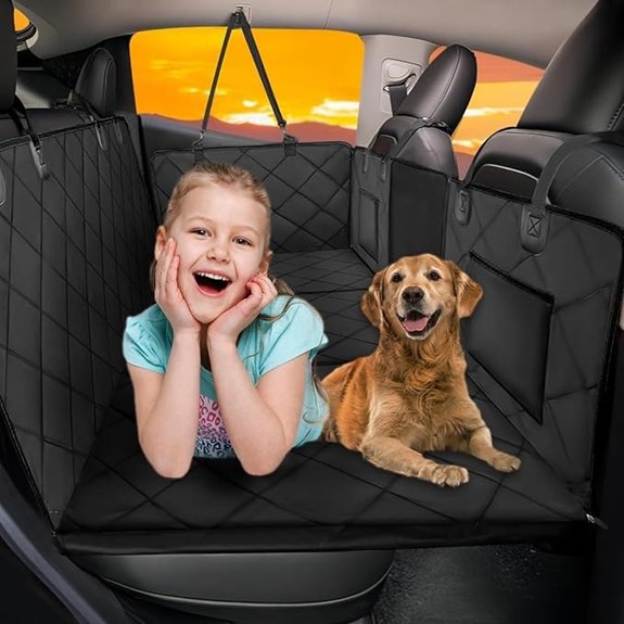 Hard Bottom Dog Car Seat Cover for Back Seat Back Seat Extender