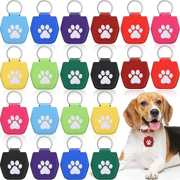 20 Dog Dog Tags Silencer with Rings for Cats